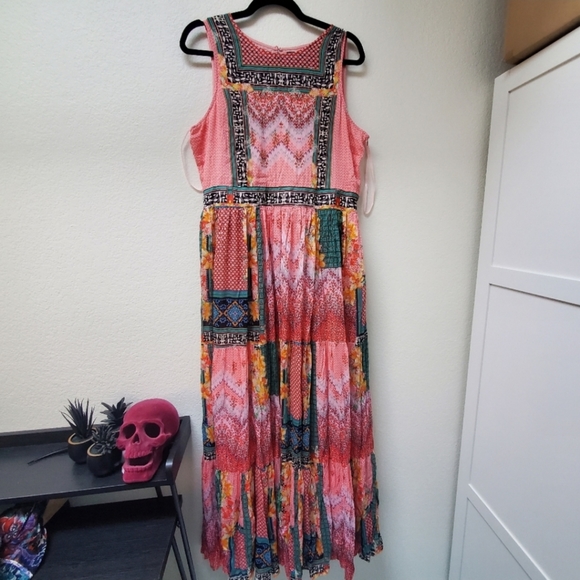 NWT Anthropologie BHANUNI By JYOTI, Alessandra Maxi Dress Multicolored Size 14 - Picture 2 of 4
